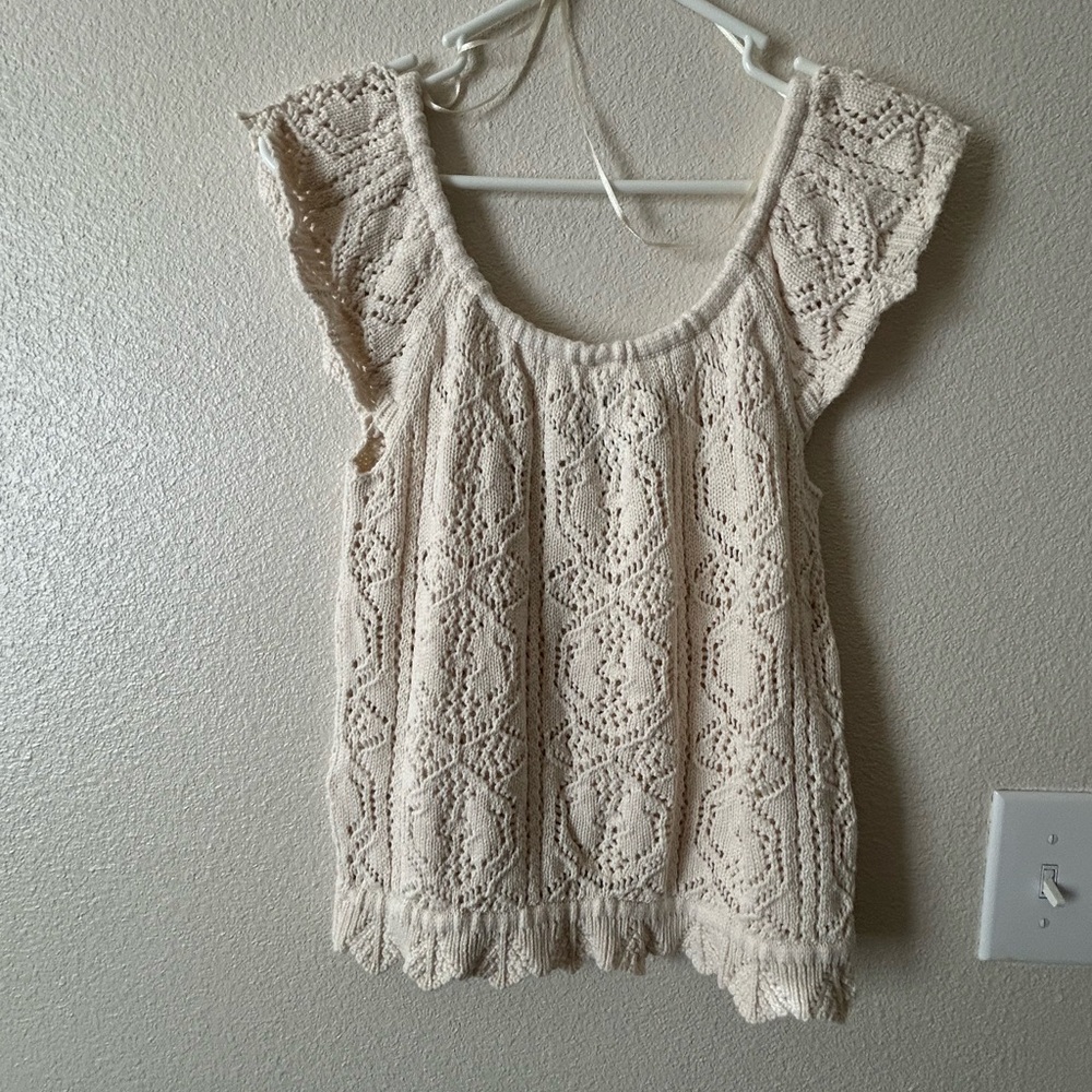 Lucky Brand Ivory Knit Pullover